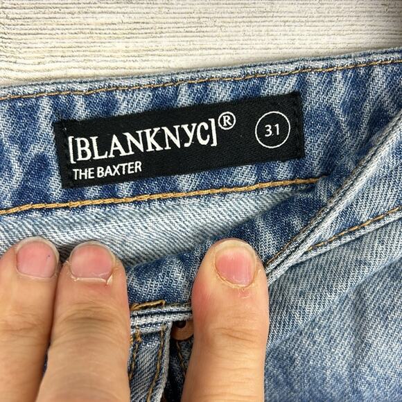 Blank NYC Women’s 31 The Baxter Ribcage Distressed Straight Leg Jeans NEW - Picture 6 of 9